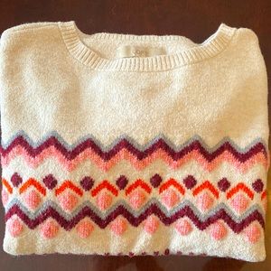 LOFT fair isle sweater. Gorgeous design. Size Medium. Excellent condition.